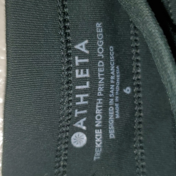 Athleta Women's Olive Floral Trekkie North Printed Jogger Size 6 Athleisure - Picture 7 of 8